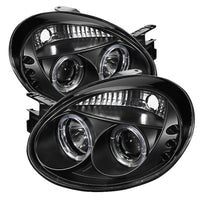 Thumbnail for Spyder Dodge Neon 03-05 Projector Headlights LED Halo LED Black High H1 Low H1 PRO-YD-DN03-HL-BK