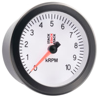 Thumbnail for Autometer Stack Sport 88mm 0-10K RPM Tachometer - White
