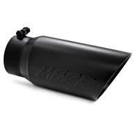 Thumbnail for MBRP Universal Tip 5 O.D. Dual Wall Angled 4 inlet 12 length - Black Finish