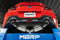 Thumbnail for MBRP 13-16 Subaru BRZ 2.0L/ 2.4L 3in Dual Split Rear Cat Back w/CF Tips- T304