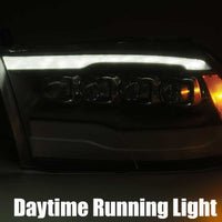 Thumbnail for AlphaRex 09-18 Dodge Ram 1500HD NOVA LED Projector Headlights Plank Style Design Chrome w/DRL