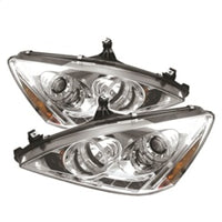 Thumbnail for Spyder Honda Accord 03-07 Projector Headlights LED Halo Amber Reflctr LED Chrm PRO-YD-HA03-AM-C