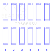 Thumbnail for King Engine Bearings Mercedes Benz M 276 DE35 Sputter Replacement (Size +0.25mm) Conrod Bearing Set