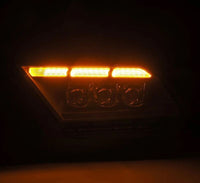 Thumbnail for AlphaRex 10-12 Ford Mustang NOVA-Series LED Projector Headlights Blk w/Activ Light & Seq.Sig /SB DRL