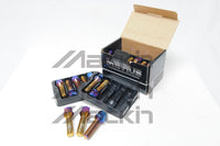 Thumbnail for Wheel Mate Mevius Lug Bolt Set of 20 - Black 12x1.50 27mm Ball 14mm RAD