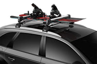 Thumbnail for Thule SnowPack Extender Slide-out Ski/Snowboard Rack (Up to 6 Pair Skis/4 Snowboards) - Black/Silver