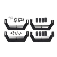 Thumbnail for Rampage 1999-2019 Jeep Rock Rail Short Step Universal 4 Piece Set - Black