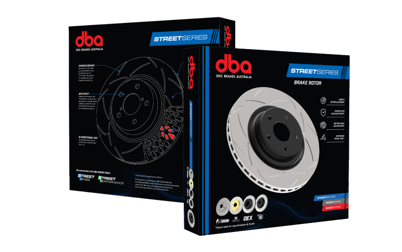 DBA 11-14 Ford Mustang GT Front T2 Slotted Street Series Rotor