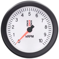 Thumbnail for Autometer Stack Sport 88mm 0-10K RPM Tachometer - White