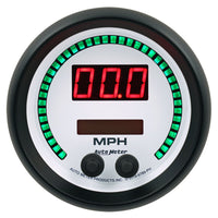 Thumbnail for Autometer 85.7mm White Switchable 260 MPH / 260 KM/H Speedometer Phantom Elite Digital Gauge