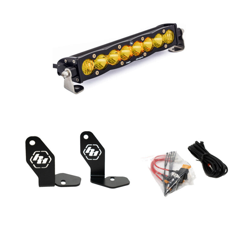 Baja Designs Polaris Pro-R S8 10in Hood Mount Kit - Amber
