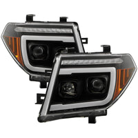 Thumbnail for Spyder Apex 05-08 Nissan Frontier High-Power LED Module Headlights - Black (PRO-YD-NF05AP-SEQGR-BK)