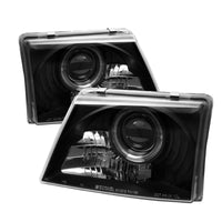 Thumbnail for Spyder Ford Ranger 98-00 Projector Headlights LED Halo Black High 9005 Low H1 PRO-YD-FR98-BK