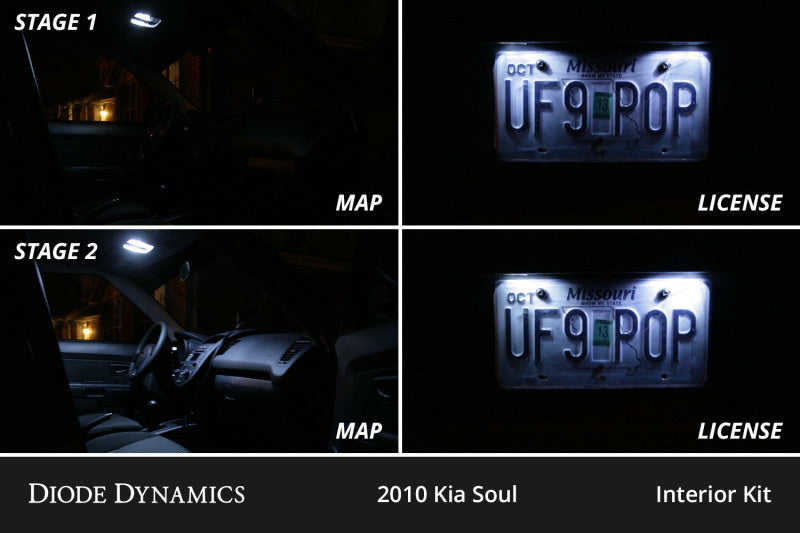 Diode Dynamics 10-13 Kia Soul Interior LED Kit Cool White Stage 2