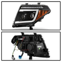 Thumbnail for Spyder Apex 05-08 Nissan Frontier High-Power LED Module Headlights - Black (PRO-YD-NF05AP-SEQGR-BK)