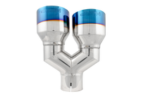 Thumbnail for MBRP Burnt End Tip 2.5 ID Dual 4 OD Out 9.5 length Single wall 304 Stainless Steel Driver Side