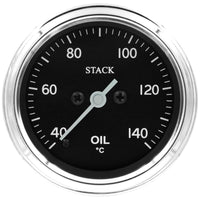 Thumbnail for Autometer Stack 52mm 40-140 Deg C 1/8in NPTF Male Pro Stepper Motor Oil Temp Gauge - Classic