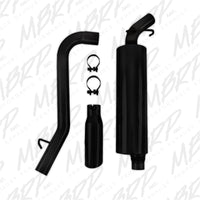 Thumbnail for MBRP 97-99 Jeep Wrangler (TJ) Inline-4 2.5L, Inline-6 4.0L 2 1/2in Cat Back Single Side Black Coated