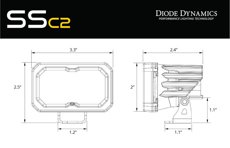 Diode Dynamics Stage Series 2 In Roll Bar Reverse Light Kit SSC2 Pro (Pair)