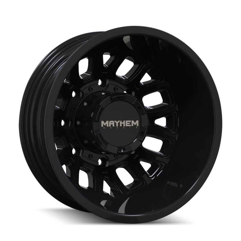 Mayhem 8107D Cogent Dually 17x6.5 / 8x210 BP / -142mm Offset / 154.2mm Hub Gloss Black Wheel