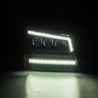 Thumbnail for AlphaRex 03-06 Chevy Silverado 1500/2500HD/3500HD/Avalanche Black NOVA LED Proj Headlights