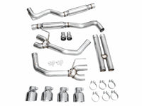 Thumbnail for AWE 2024 Ford Mustang Dark Horse S650 RWD Track Edition Catback Exhaust w/ Quad Chrome Silver Tips