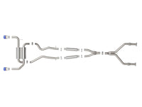 Thumbnail for aFe 14-15 Infiniti Q50 V6 3.7L Takeda 2-1/2in 304 SS Cat-Back Exhaust System w/ Blue Flame Tips
