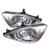 Thumbnail for Spyder Honda Accord 03-07 Projector Headlights LED Halo Amber Reflctr LED Chrm PRO-YD-HA03-AM-C