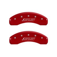 Thumbnail for MGP 4 Caliper Covers Engraved Front & Rear Gen 5/SS Red finish silver ch