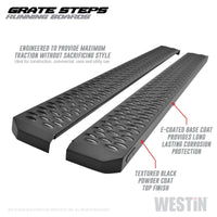 Thumbnail for Westin Grate Steps Running Boards 68 in - Textured Black
