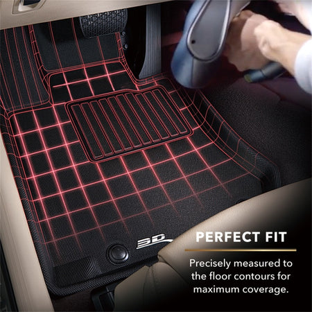 3D MAXpider 22-26 Infiniti QX60 6-Seat R1/R2/R3 Kagu Floormats - Black
