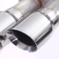 Thumbnail for Stainless Works 18-21 Ford Mustang GT 3in Legend Series Catback X-Pipe w/Quad Tips w/o Active Valves