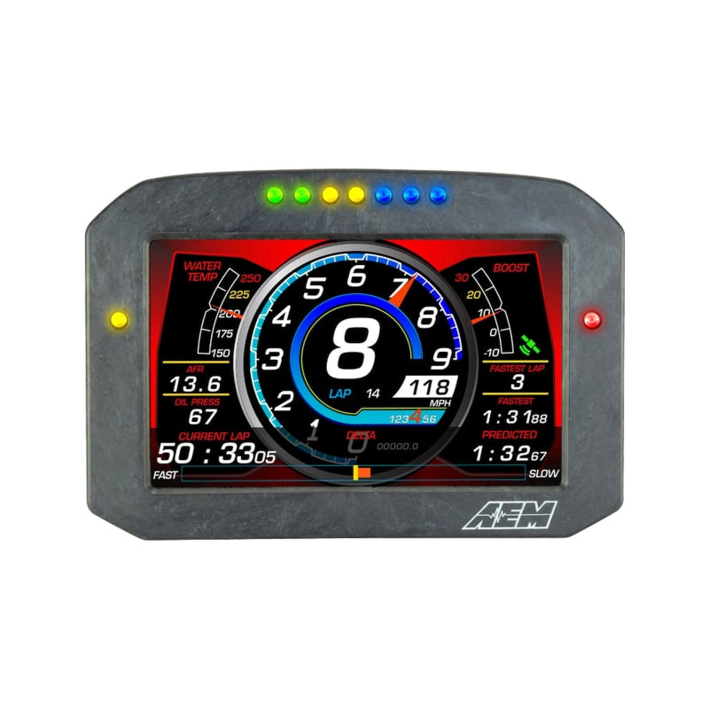 AEM CD-7G Carbon Flush Digital Dash Display w/ Internal 20Hz GPS & Antenna