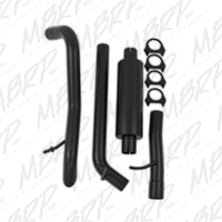 Thumbnail for MBRP 12 Jeep Wrangler/Rubicon 3.6L V6 Cat Back Single Rear Exit Off-Road Black Exhaust