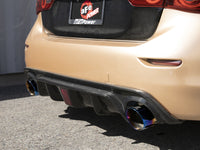 Thumbnail for aFe 14-15 Infiniti Q50 V6 3.7L Takeda 2-1/2in 304 SS Cat-Back Exhaust System w/ Blue Flame Tips