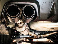 Thumbnail for MBRP 15-19 Subaru WRX 2.0L/STI 2.5L 3in Dual Split Rear Exit w/ 3.5in CF Tips - T304 Street Version