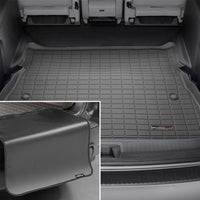 Thumbnail for WeatherTech 22-23 Ford Explorer Incl. ST/Hybrid Seatback Cargo Liners HP w/ Bumper Protector - Black