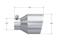 Thumbnail for MBRP Universal Stainless Steel Tip 2.5in ID / 4.5in OD Out / 6.5in Length Angle Cut Single Wall