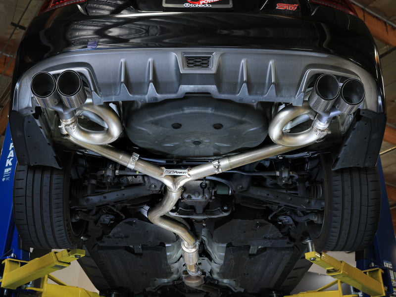 aFe Subaru WRX/STi 15-21 H4-2.0/2.5L Takeda 3in to 2-1/2in Stainless Cat-Back Exhst Crbn Fiber Tip