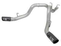 Thumbnail for aFe ATLAS 4in DPF-Back Alum Steel Exhaust System w/Dual Exit Black Tip 2017 GM Duramax 6.6L (td)