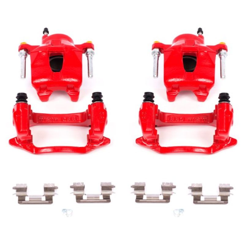 Power Stop 00-02 Toyota Celica Front Red Calipers w/Brackets - Pair