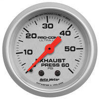 Thumbnail for AutoMeter Ultra-Lite 2-1/16in. 100PSI Exhaust Pressure Digital Stepper Motor Gauge