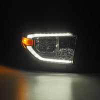 Thumbnail for AlphaRex 14-21 Toyota Tundra NOVA LED Proj HL Chrome w/Actv Light & Seq. Sig + Switchback DRL
