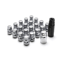 Thumbnail for Wheel Mate Muteki SR35 Close End Lug Nuts w/ Lock Set - Satin Silver 12x1.25 35mm