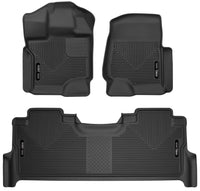 Thumbnail for Husky Liners 21-23 Ford F-150 CC SC X-Act Contour Front & Second Row Seat Floor Liners - Black