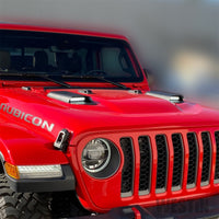 Thumbnail for Westin 18-20 Jeep Wrangler JL 2dr LED Hood Scoops - Textured Black