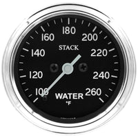 Thumbnail for Autometer Stack 52mm 100-260 Deg F 1/8in NPTF Male Pro Stepper Motor Water Temp Gauge - Classic