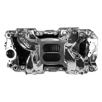 Thumbnail for Edelbrock Chevy Big Block RPM Air-Gap 2-R Intake Manifold - Chrome Plasma Finish