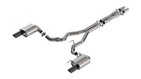 Thumbnail for Borla 2024 Ford Mustang GT 5.0L V8 w/o Active Exhaust ATAK Cat-Back Exhaust System - Black Chrome