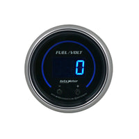 Thumbnail for Autometer 52.4mm Black Switchable 0-100 Fuel Level / 8-18V Voltmeter Cobalt Elite Digital Gauge